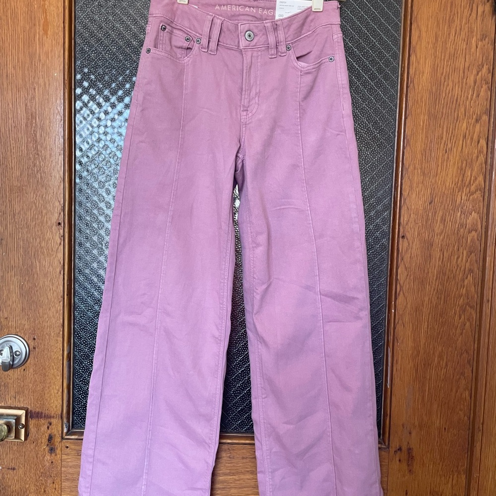 Stretch Denim Wide Leg Jeans - Picture 3 of 6